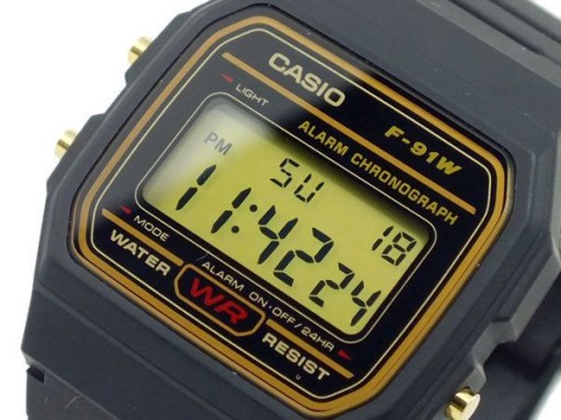 ВИНТАЖНЫЕ ЧАСЫ CASIO F-91WG + CAN