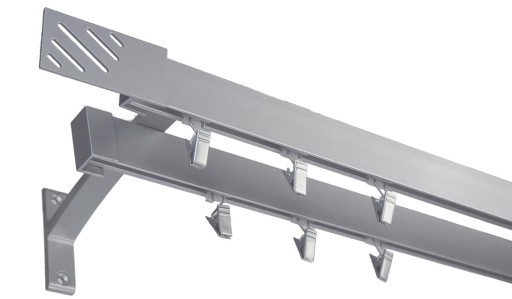 KARNISZ ALUMINIOWY PODWÓJNY 120 cm