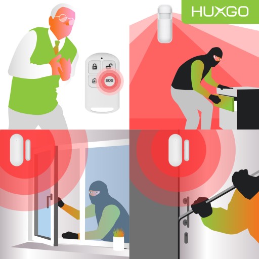 Беспроводная сигнализация WiFi + GSM 4G LTE с приложением TUYA, HUXGO HXA006 4G