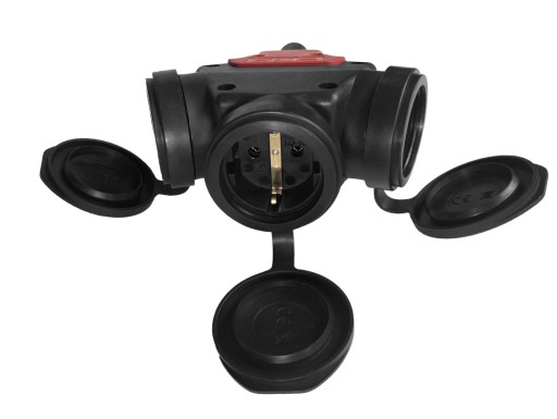РАЗЪЕМ PCE 3xРЕЗИНОВАЯ РОЗЕТКА IP44 230В 24311sw