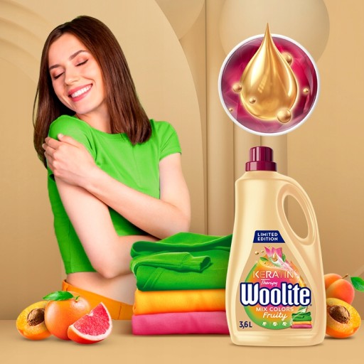 WOOLITE COLOR Color жидкость для стирки с креатином и фруктовым ароматом 3,6л