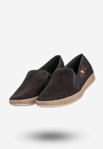 Espadryle Damskie BIG STAR Buty Tenisówki Wsuwane Modne Czarne FF276032 39