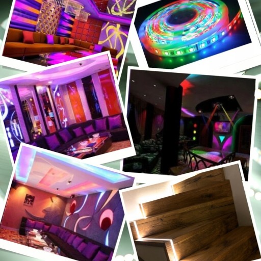 TAŚMA LED 10M RGB LEDY 5050 LISTWA 230v 12v KOLOROWA NA PILOTA WODOODPORNA