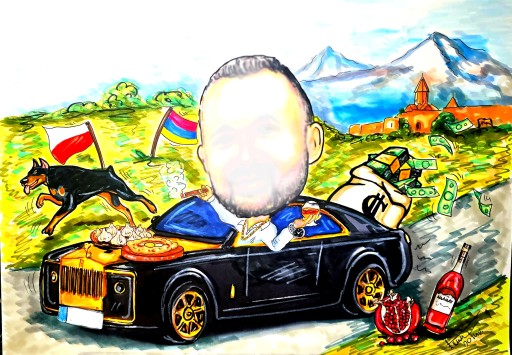 Karykatura ze zdjęcia A2 - 1 os. ANTYRAMA GRATIS Urodziny
