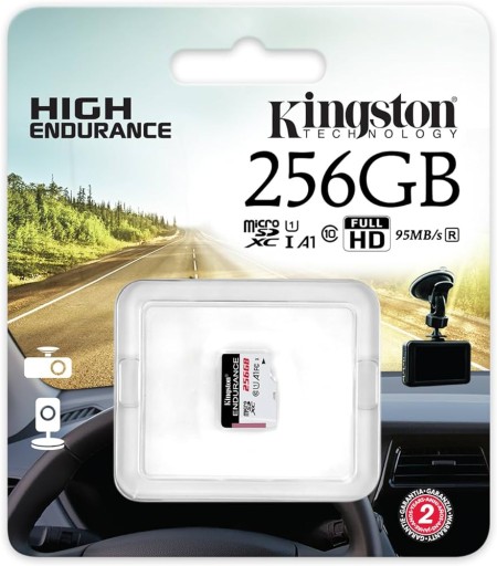 Карта памяти microSD Endurance 95/45 МБ/с C10 A1 UHS емкостью 256 ГБ