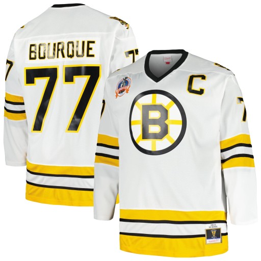Мужская белая футболка Boston Bruins Big & Tall Captain Patch