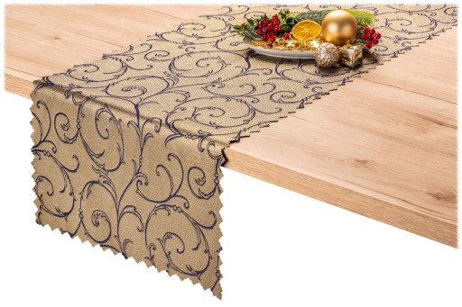 bieżnik DWUSTRONNY 40x120 DWUSTRONNY ZŁOTY granat Tulipan