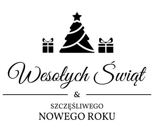 naklejka na szybę Wesołych Świąt 62x45 choinka