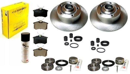 диски, колодки, крышки подшипников, AUDI A4 B5 REAR SET