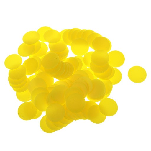 100 sztuk plastikowych znaczników Bingo na kolor żółty