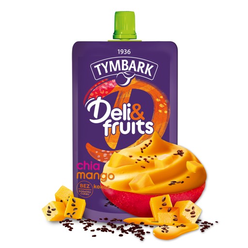Mus owocowy Tymbark Deli&fruit nasiona chia mango kokos witamina C 10x 170g