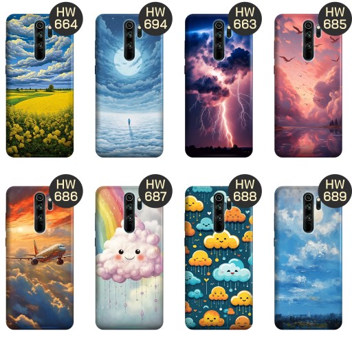 ЧЕХОЛ ДЛЯ XIAOMI REDMI Note 8 PRO CLOUD PATTERNS НЕБЕСНО-ГОЛУБОЙ КРЫШКА КОРПУСА