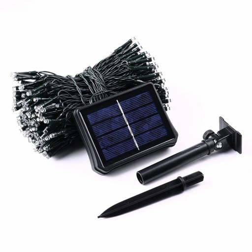 słoneczne diody led string 100 świateł Biały