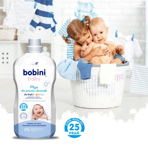 Bobini Гипоаллергенное средство для стирки детей Цвет Белый 10,8л 150 стирок