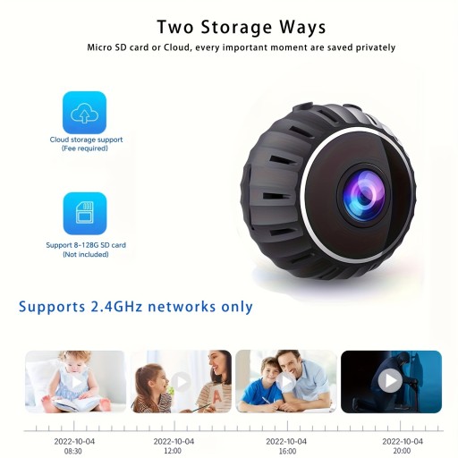 Kamera Wi-Fi Kamera internetowa z noktowizorem, rejestrator wideo Monitor