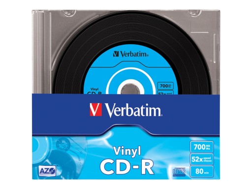 VERBATIM CD-R Виниловые AZO диски 52х, 700МБ 10 шт.