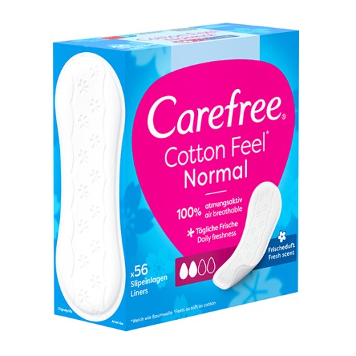 Прокладки для трусов CAREFREE Хлопковые со свежим ароматом 56 шт.