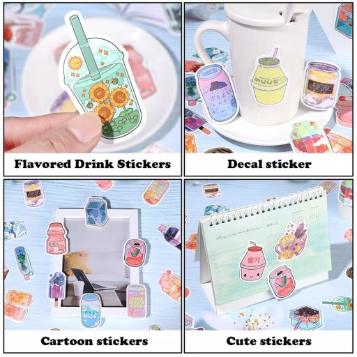 WLEPY NAPOJE MIX NAKLEJKI STICKERBOMB 50 szt