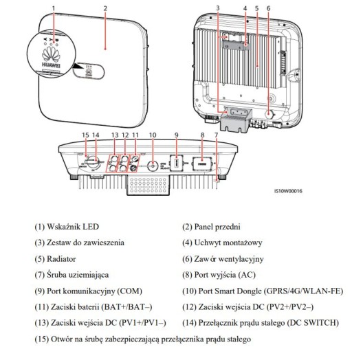 FALOWNIK 10 kW HUAWEI SUN2000 10KTL M1 HYBRYDOWY