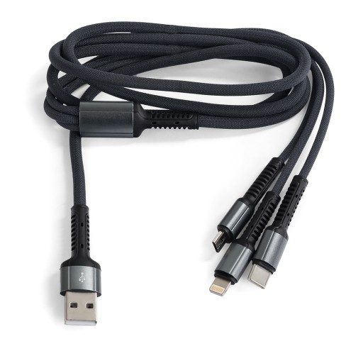 Кабель 3 в 1 USB-A — USB-C + micro + Lightning LDNIO