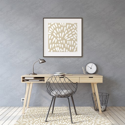 Mata krzesło podkładka Beżowe Łzy Boho 140x100