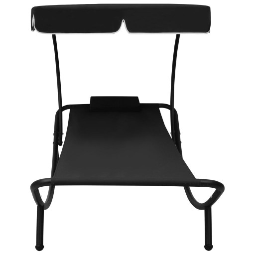 Greatstore Шезлонг Металл черный