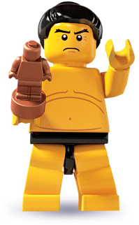 Минифигурки LEGO 8803, серия 3, уникальный борец сумо