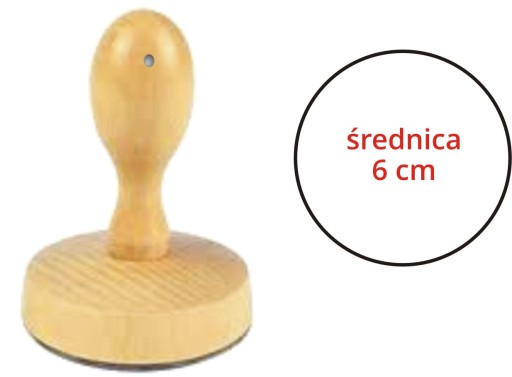 SAM GRYF PIECZĄTKA RĘCZNA LOGO STEMPEL GRAFIKA ŚR 6 CM