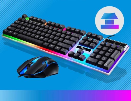 КЛАВИАТУРА С ПОДСВЕТКОЙ И ИГРОВАЯ МЫШЬ, ПРОВОДНОЙ ИГРОВОЙ КОМПЛЕКТ USB