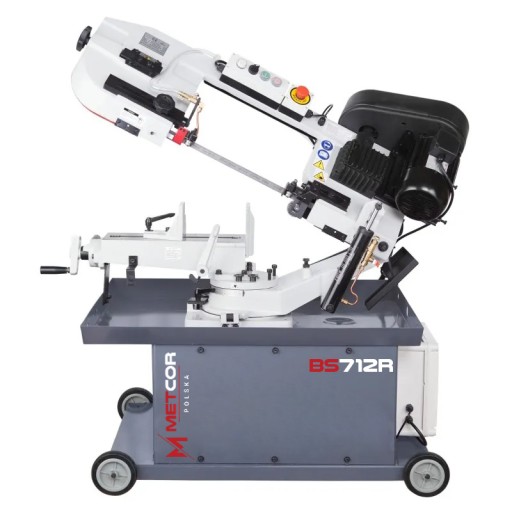 СТАНОК ДЛЯ РЕЗКИ МЕТАЛЛА METCOR BS712R ЛЕНТОЧНАЯ ПИЛА 45° 400В 210x180MM HIT