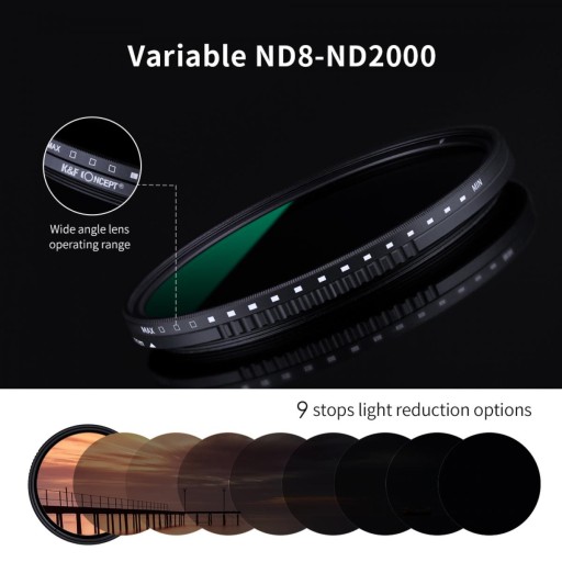 ND-фильтр 67 мм РЕГУЛИРУЕМЫЙ серый ФЕЙДЕР ND8-ND2000 HF