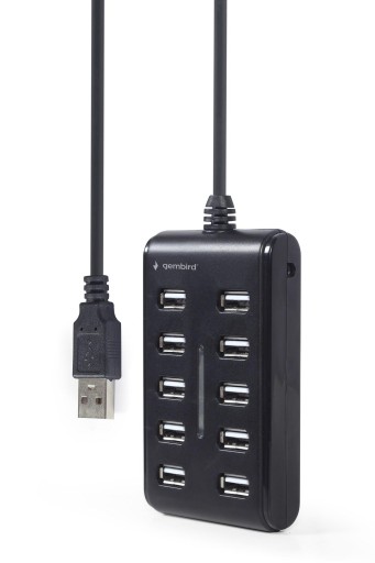10-портовый концентратор USB 2.0 с переключателем Gembird