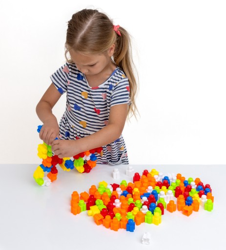 Klocki konstrukcyjne przestrzenne 3D inteligentne MEGA ZESTAW 168 el.
