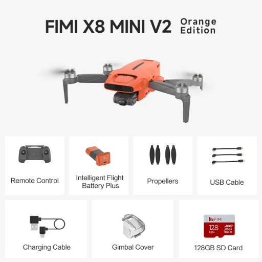 FIMI X8 MINI профессиональная 3-осевая камера для дрона с подвесом, WIFI и