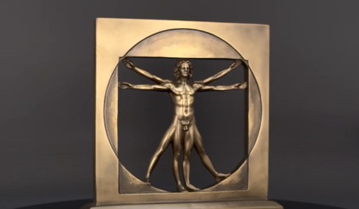 RZEŹBA LEONARDO DA VINCI człowiek witruwiański figurka VERONESE WU72944A4