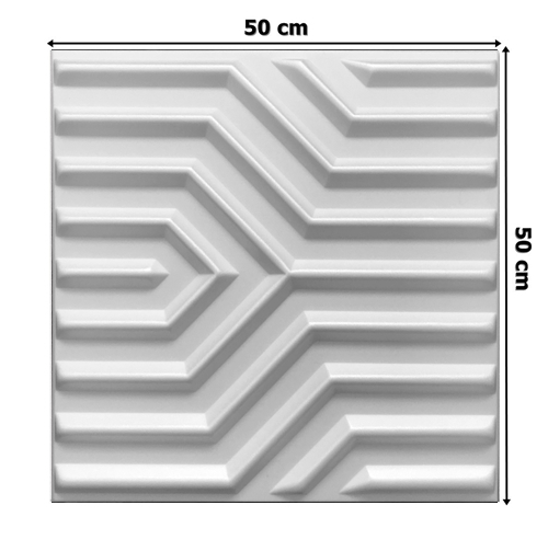 Белые потолочные кессоны Стеновая панель 3D ZIGZAG