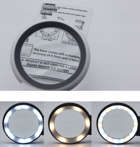 ЛУПА ДЛЯ ЧТЕНИЯ ЛУПА 10x 30x 18LED