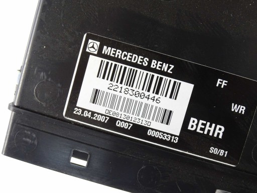 Mercedes S W221 СИДЕНЬЕ ВОЗДУХОВОД