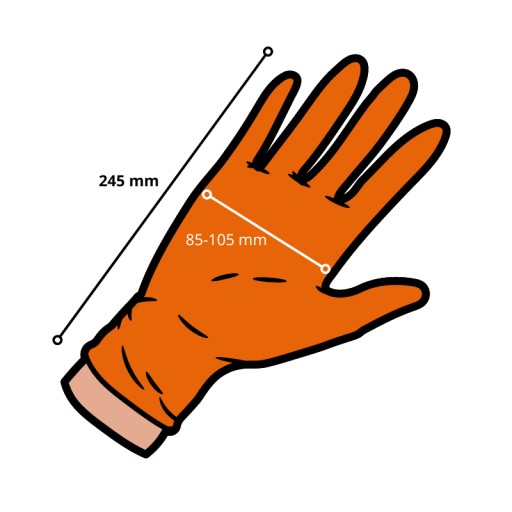 ПЕРЧАТКИ ЗАЩИТНЫЕ НИТРИЛОВЫЕ GRIPZZLY оранжевые GRIP OUTLINE M 50 шт.