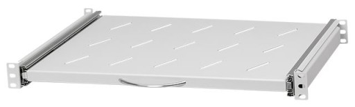 RACK полка 19'' 1U 350 мм, выдвижная, серый СТАЛФЛЕКС