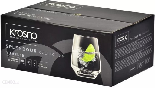 Стаканы для питья, 6 шт., 400 мл Splendor Krosno