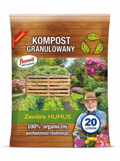 Компост гранулированный 20л Флоровит про натура