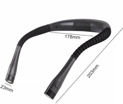 Светодиодная лампа для чтения на шее с зарядкой от USB