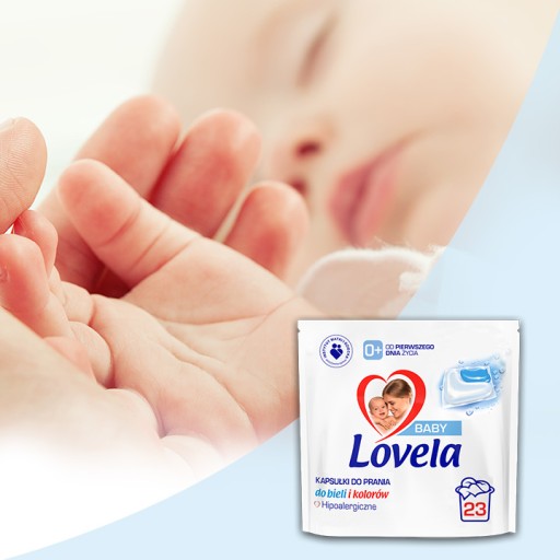 Lovela Капсулы белого цвета для детской стирки 46 шт.