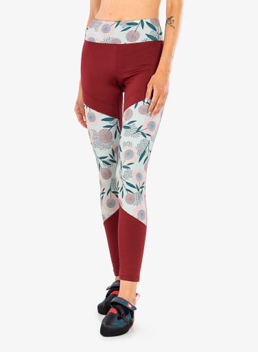 Legginsy wspinaczkowe damskie Ocun Rhea Leggings - wine XS