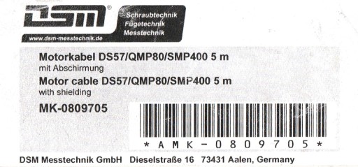 КАБЕЛЬ МОТОРА DSM тип MK-0809705