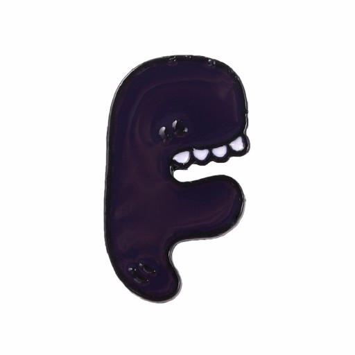 PINETS Przypinka Litera F Własny napis Logo Font