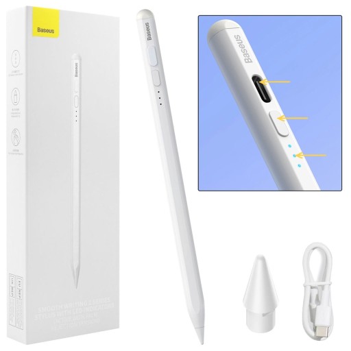 Стилус-карандаш Baseus с магнитным USB-C для Apple iPad Pro 11 13 M4, 2024 г.
