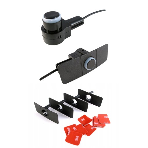 Zestaw czujników parkowania TYŁ Buzzer 16,5mm OEM CZARNE SREBRNE Lago
