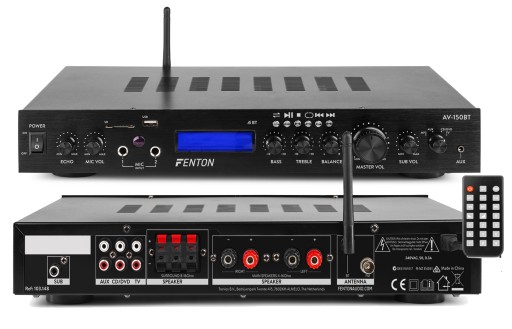 AMPLITUNER WZMACNIACZ 5-KANAŁOWY BLUETOOTH USB FM
